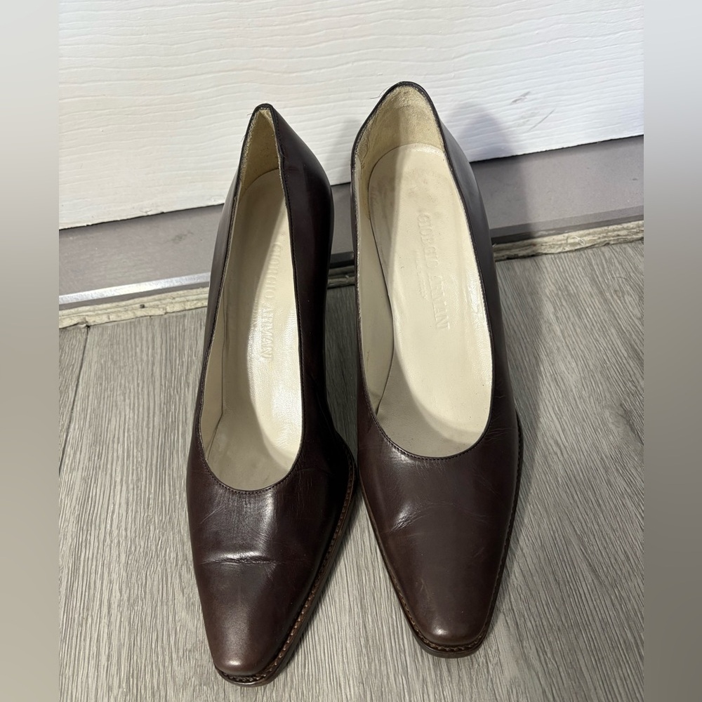 Giorgio Armani Dark Brown Heels